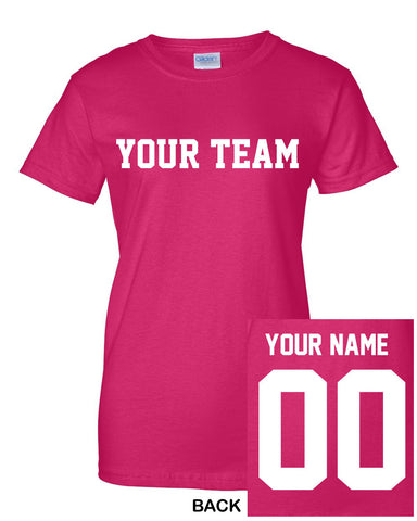 CUSTOM Women's T-Shirt Jersey Personalized ANY Name Number Color Cute Fun Classic!